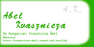 abel kvasznicza business card